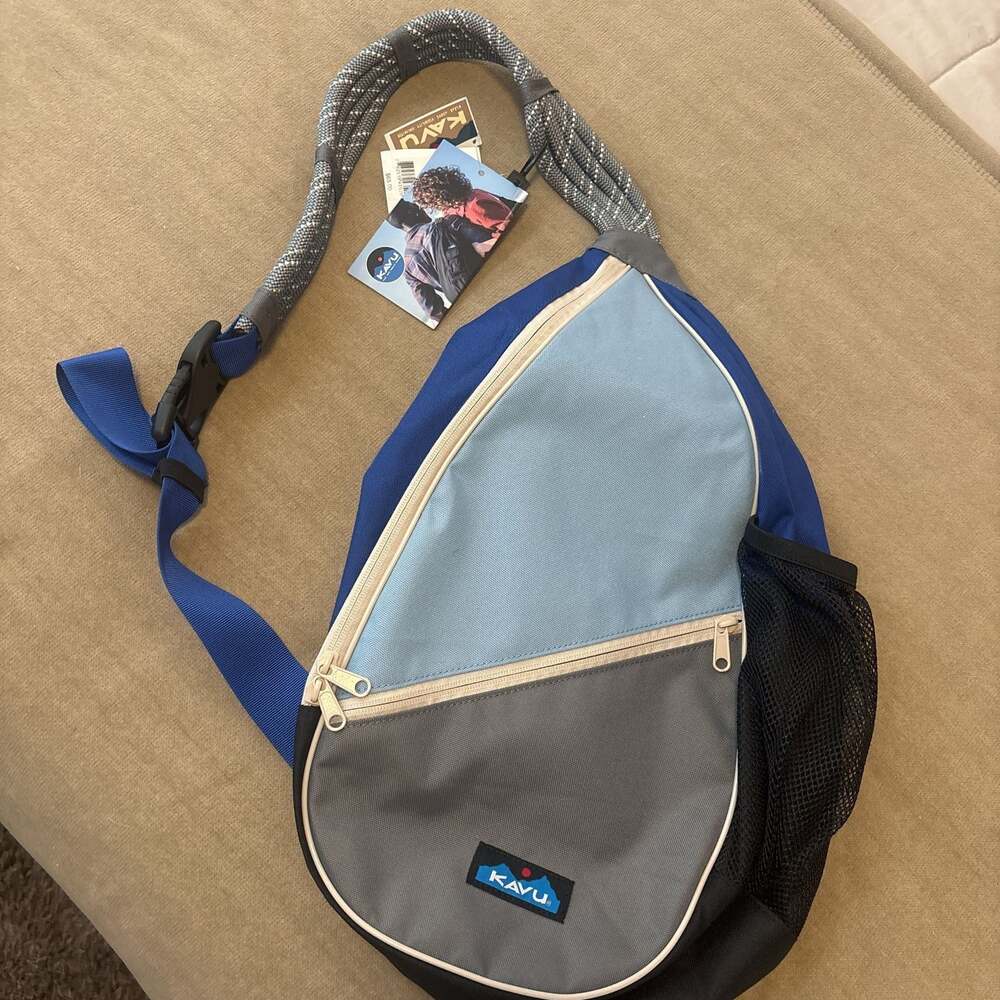 KAVU Paxton Pack Wild River Blue/White Rope Sling Pack Backpack